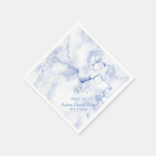 PixDezines Blue Marble+Honeycomb, Mitzvah Napkin