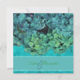 PixDezines Blue/Teal Hydrangea Invitation