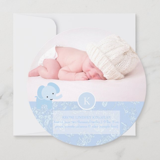 PixDezines blue toile+elephant Announcement (Front)