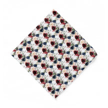 PixDezines Blush Burgundy Navy Watercolor Flowers