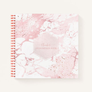 PIXDEZINES BLUSH MARBLE JOURNAL