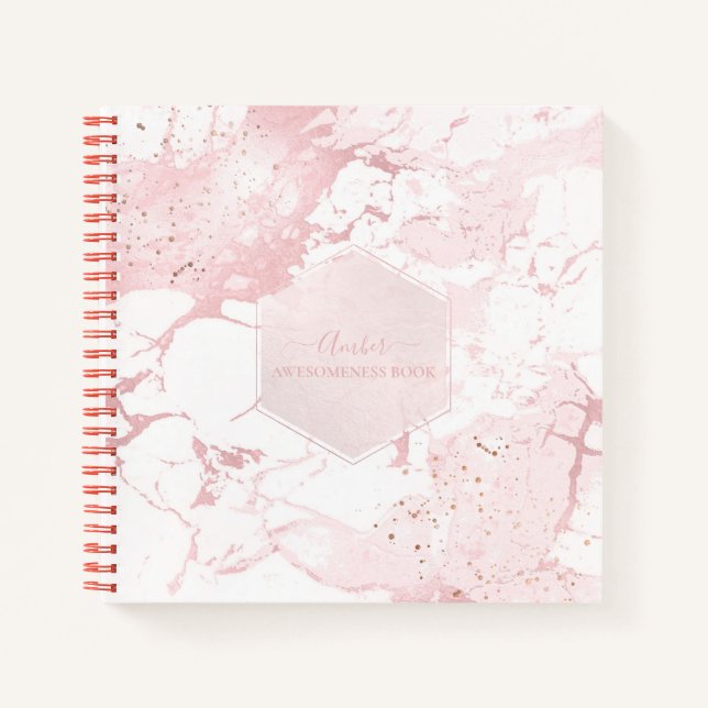 PIXDEZINES BLUSH MARBLE JOURNAL (Front)