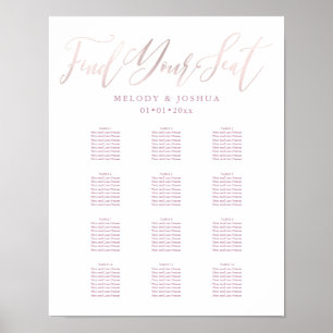 PixDezines Blush Pink Calligraphy, Seating Chart