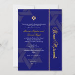 PixDezines Bnai Mitzvah/dark blue/gold/diy colour Invitation<br><div class="desc">PixDezines classic colour,  dark blue with a golden radiant Star of David not as flashy as B'nai Mitzvah card,  classy subtle.  Fully customisable,  change your background colour.
com</div>