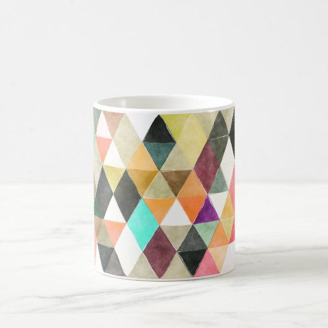 PixDezines Boho Geometric/adjustable triangles Coffee Mug (Center)
