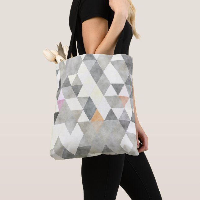 PixDezines Boho Geometric / Triangles Pattern Tote Bag (Close Up)