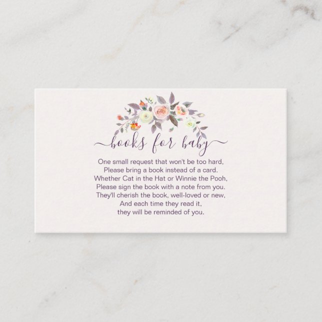 PixDezines Book Request, Pastel Garden Roses Enclosure Card (Front)