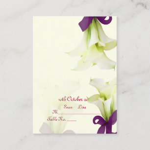 PixDezines bouquet, white calla lilies Place Card