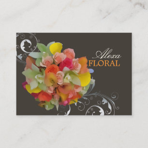 PixDezines Bridal Bouquet, florists/diy colours Business Card