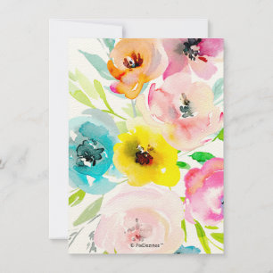 PixDezines Bridal Shower Watercolor Spring Floral Invitation
