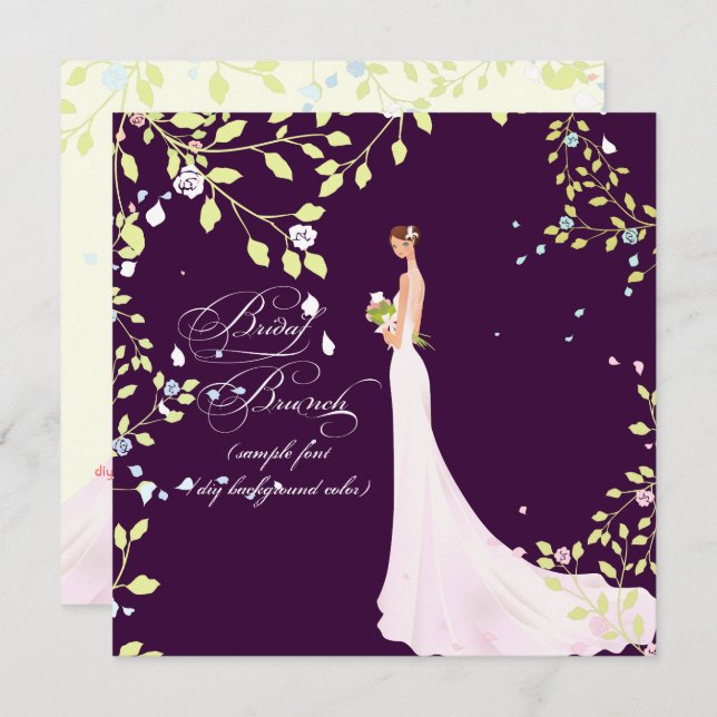 PixDezines Bride 2 B/DIY colour Invitation (Front/Back)