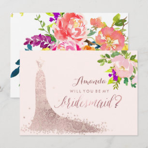 PixDezines Bridesmaid/Floral/Watercolor/Spring Invitation