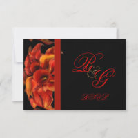 PixDezines BURNT ORANGE CALLA LILY INVITATIONS