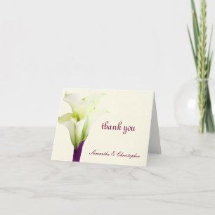 PixDezines calla lilies, wedding thank you Card