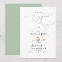 PixDezines Celadon Green Engagement Party