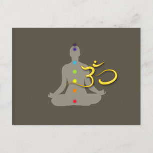 PixDezines Chakra Colour+Om Symbol Postcard
