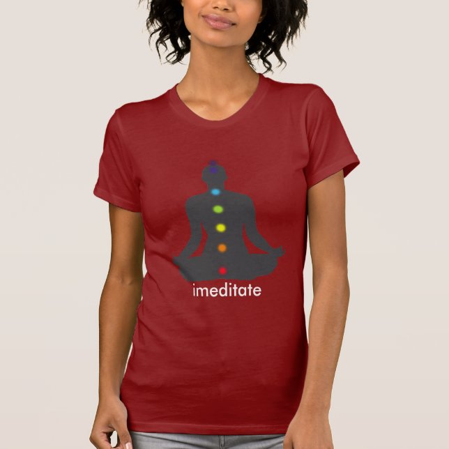 PixDezines Chakra Meditation, cusomizable T-Shirt (Front)