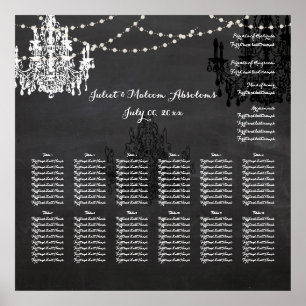 PixDezines chalkboard/chadeliers/seating chart