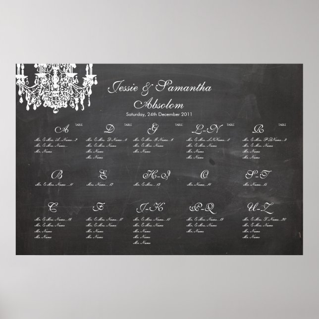 PixDezines chalkboard+chandelier/seating chart (Front)