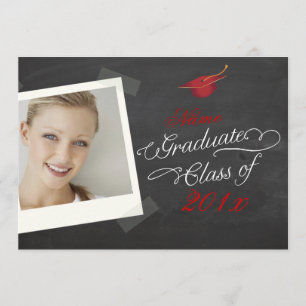 PixDezines chalkboard graduation Invitation