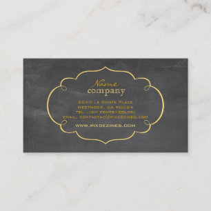 PixDezines chalkboard+scrolls frame Business Card