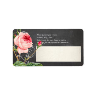 PixDezines chalkboard+vintage roses Label