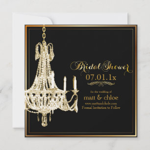 PixDezines chandelier/bridal shower/diy background Invitation