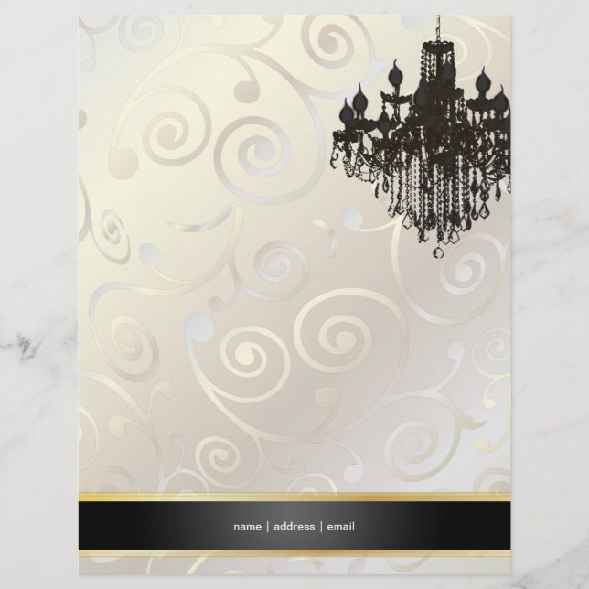 PixDezines Chandelier cupcakes swirls/pearly white Flyer (Front)