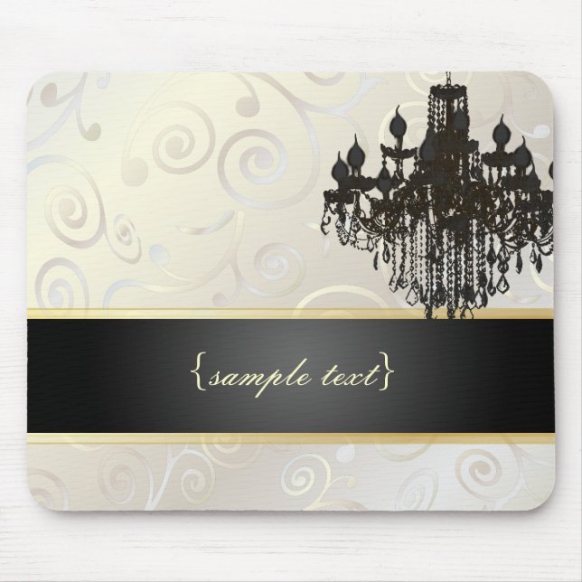 PixDezines Chandelier cupcakes swirls/pearly white Mouse Pad (Front)