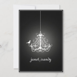 PixDezines chandelier/DIY event+background colour Invitation