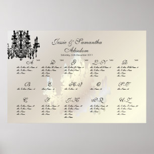 PixDezines Chandelier/Seating Plan/Alpha Poster