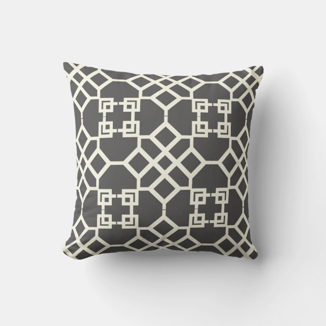 PixDezines chinois trellis/diy colours Cushion (Front)