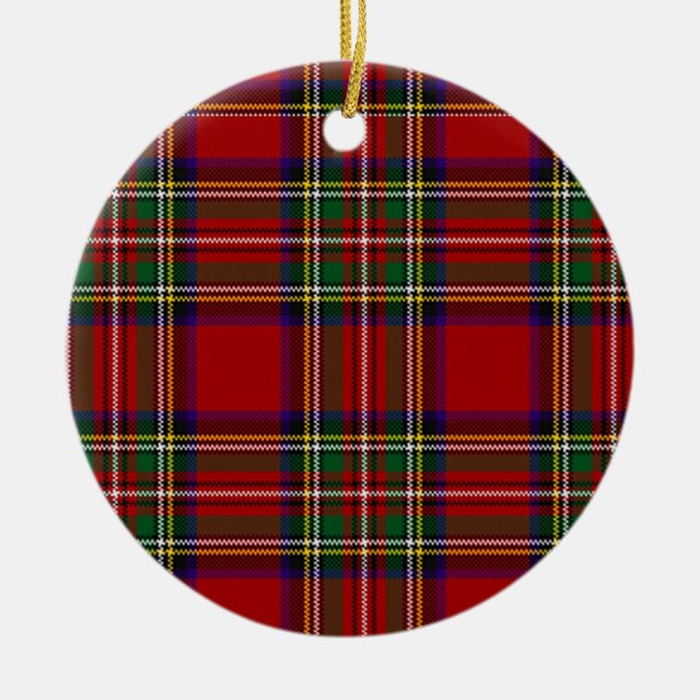 PixDezines clan stewart tartan Ceramic Ornament (Front)