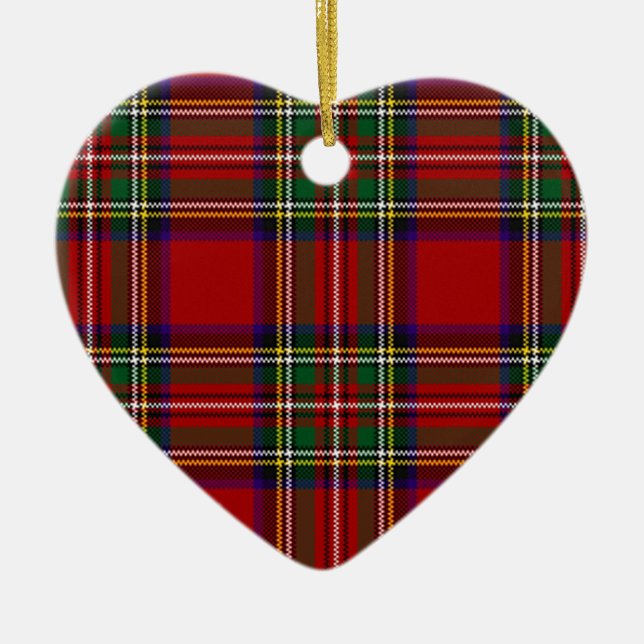 PixDezines clan stewart tartan Ceramic Ornament (Front)
