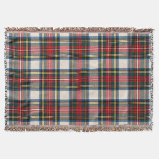 PixDezines clan stewart tartan red white Throw Blanket