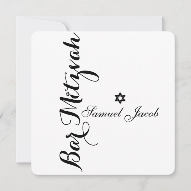 PixDezines Classic Bar Mitzvah/DIY colour Invitation (Front)