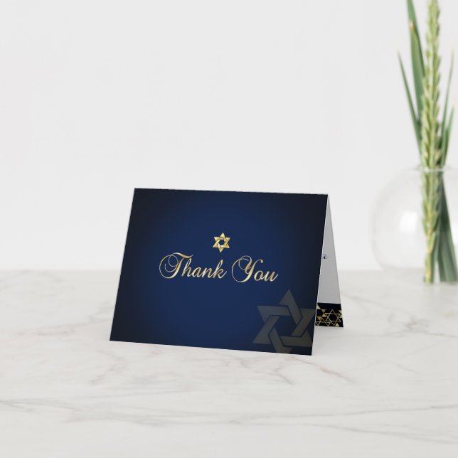 PixDezines classic mitzvah thank you/DIY colour Thank You Card (Front)