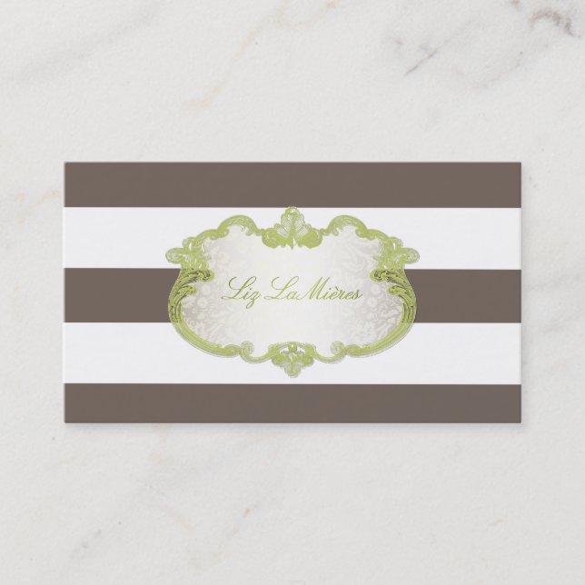 PixDezines classy adjustable stripes+colour Business Card (Front)