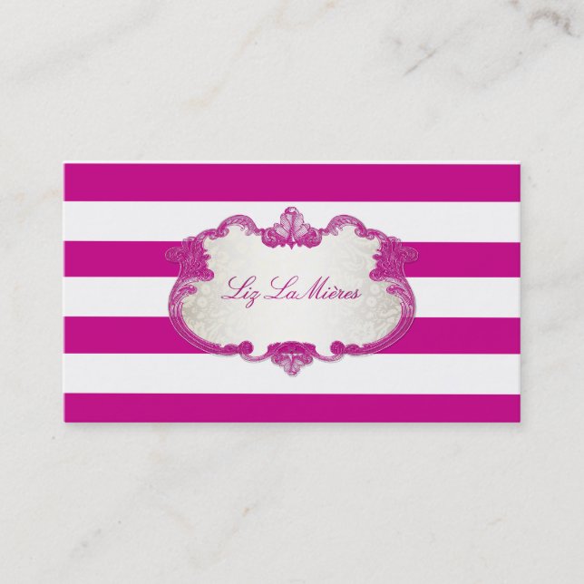 PixDezines classy adjustable stripes+colour Business Card (Front)