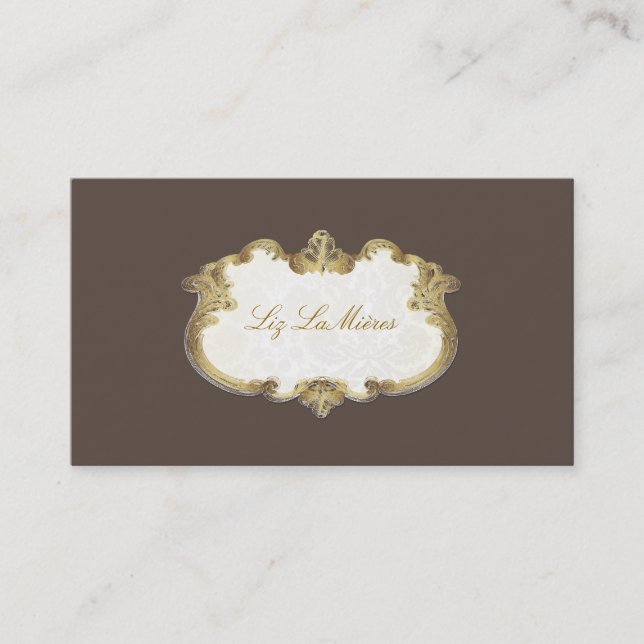 PixDezines classy labels Business Card (Front)