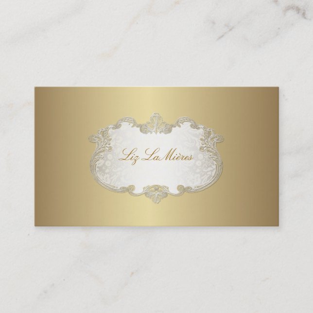 PixDezines classy labels Business Card (Front)