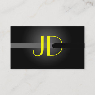 PixDezines Cool Neon Lights Monogram Business Card