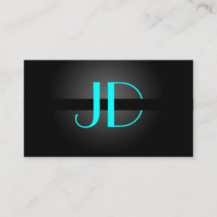 PixDezines COOL NEON LIGHTS MONOGRAM/DIY colour Business Card