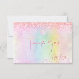 PixDezines Cotton Candy Bat Mitzvah Thank You Card