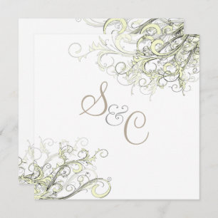 PixDezines CREAM SWILRS/DIY Background Invitation