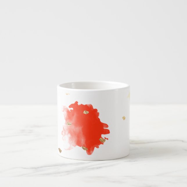 PixDezines Cupcake Sprinkles/Faux Gold Espresso Cup (Front)