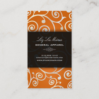 PixDezines cupcakes swirls + orange spice Business Card