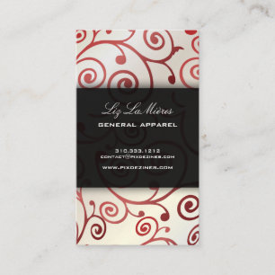 PixDezines cupcakes swirls + ruby red Business Card