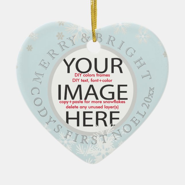 PixDezines Custom Photo Ornament/DIY colours Ceramic Tree Decoration (Front)