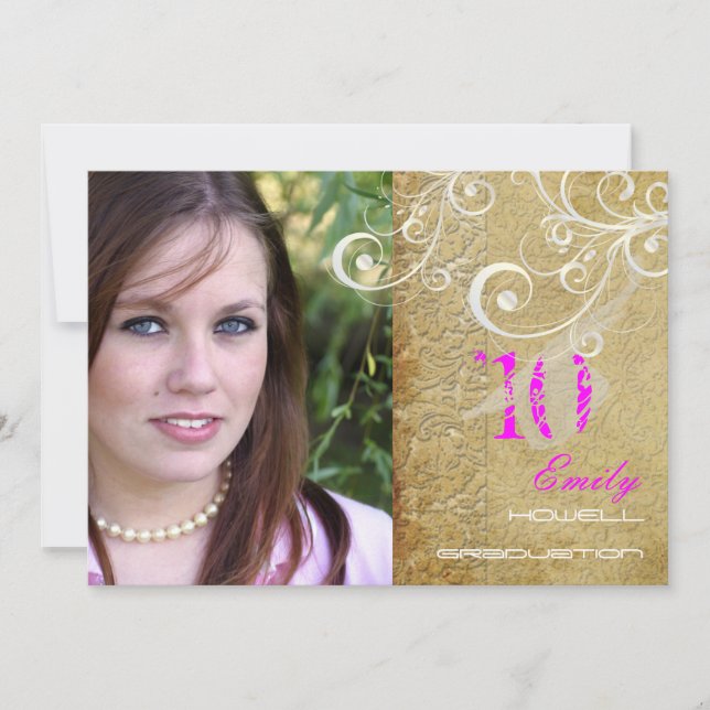 PixDezines Customisable accent colour/Graduations Invitation (Front)